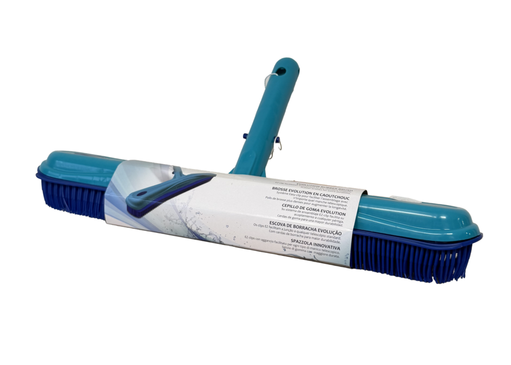 Brosse de paroi poil caoutchouc bleu FUNSHINE