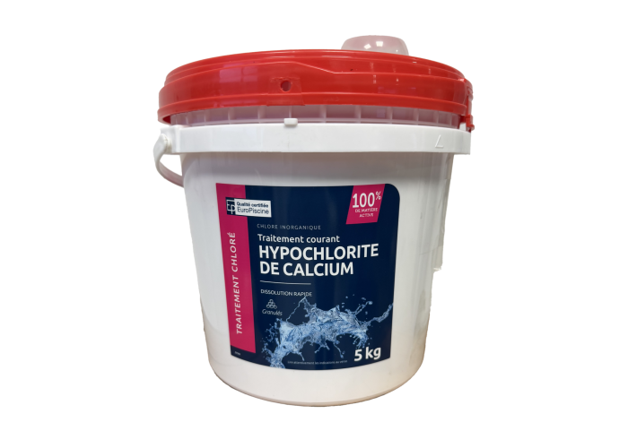 Chlore choc non stabilisé hypochlorite de calcium granulés 5kg